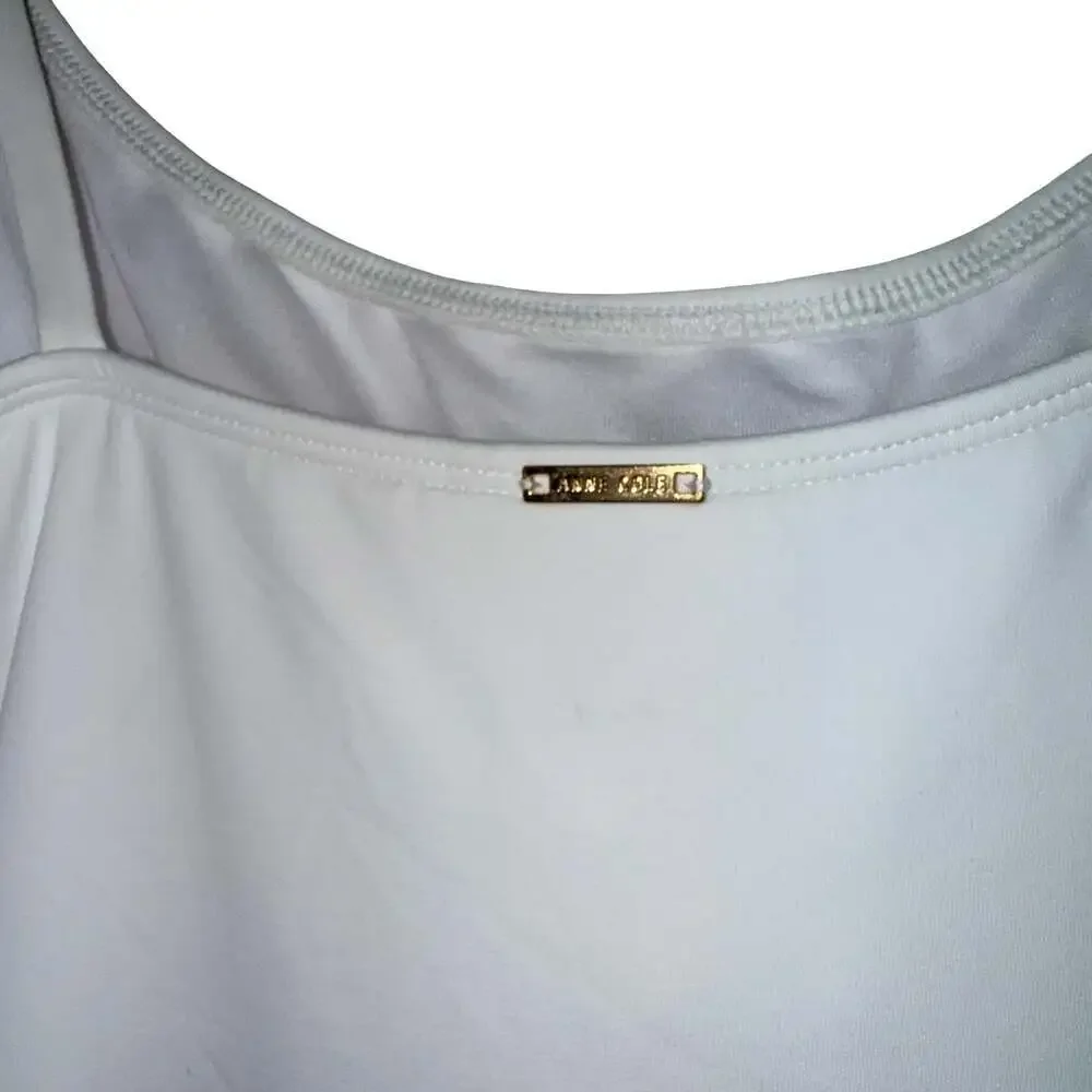 NWT Anne Cole Signature White One-Piece Swimsuit Size 16